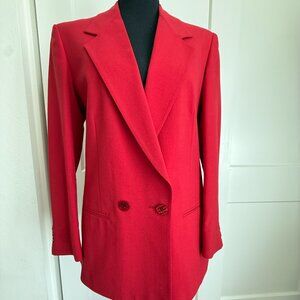 Women's Career Red Suit Jacket Lined by Regalia Sz Small
